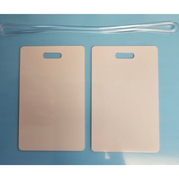 White Dye Sublimation Aluminum Luggage Tag Blanks Pack of 50
